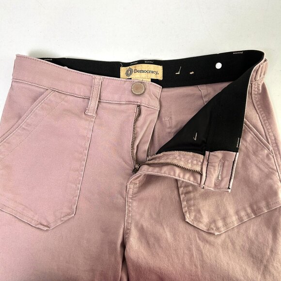 Democracy Jeans Womens Size 4 Pink Ab Technology Straight Skinny Mid Rise Denim - Picture 5 of 14